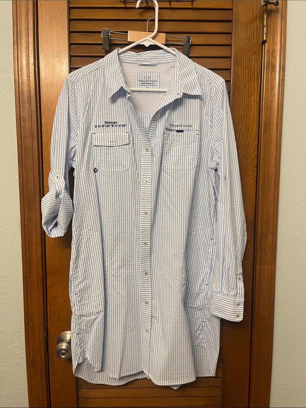 Vineyard Vines Performance Newport Seersucker Dress 12